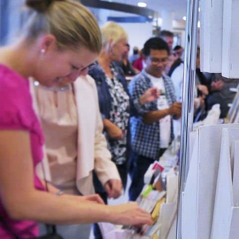 Messestand beim Kreativmarkt in der Stadthalle Mülheim