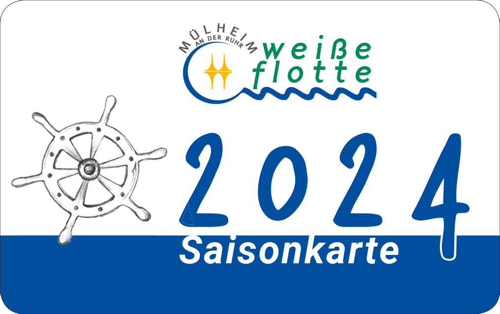 Saisonkarte 2024 der Weißen Flotte Mülheim an der Ruhr